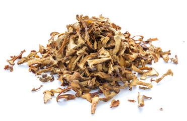 Dried chanterelle mushrooms