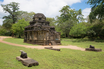 Ruins of an ancient Hindu temple in Polonnaruwa. Sri Lanka