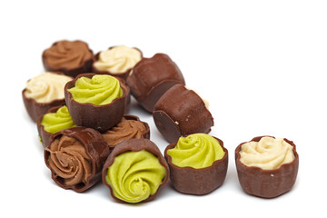 Obraz na płótnie Canvas set of chocolates
