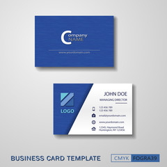 Vcard business card set blue