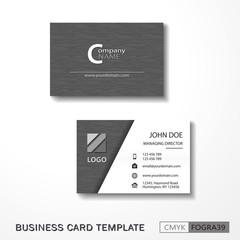 Vcard business card set gray