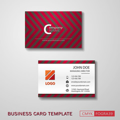Vcard business card set play red