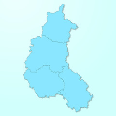 Champagne-Ardenne blue map on degraded background vector