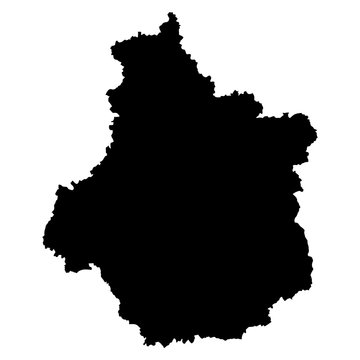 Centre black map on white background vector