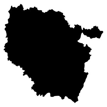 Lorraine black map on white background vector