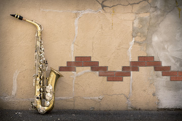 Fototapeta premium Jazz Saxophone Grunge