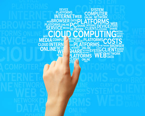 Fototapeta na wymiar Cloud computing concept.