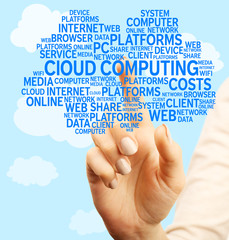 Cloud computing concept.