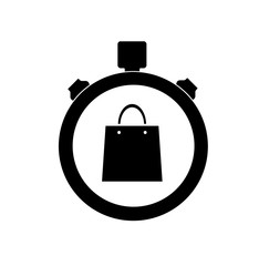 Sac de shopping dans un chronomètre