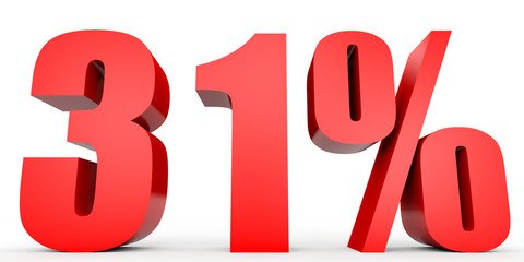 Discount 31 percent off. 3D illustration.