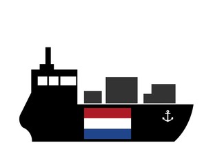 Bateau cargo des Pays-Bas