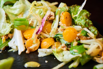 Vegetable salad closeup