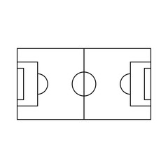 Soccer field icon, outline style