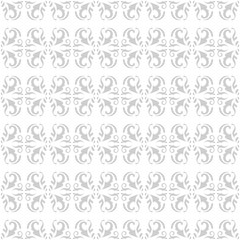 Abstract pattern in Arabian style. Seamless vector background. Gray and white texture.