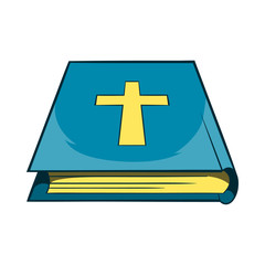 Fototapeta premium Book Of the Bible icon, cartoon style