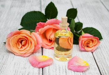 Spa concept with pink roses