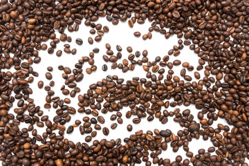 coffee beans on a white background