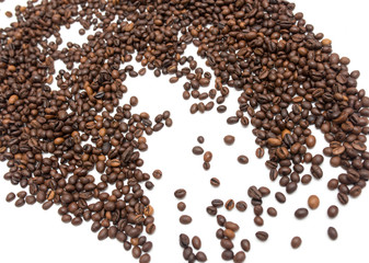 coffee beans on a white background