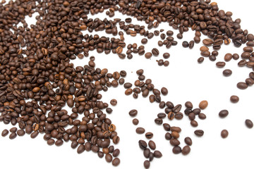 coffee beans on a white background