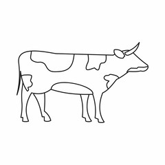 Switzerland cow icon, outline style