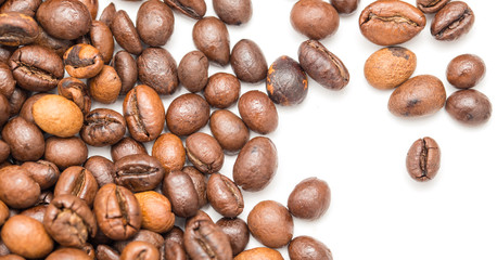 coffee beans on a white background