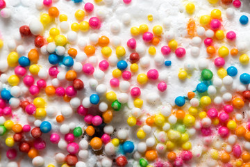 colored millet at Easter. macro