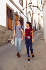 Young tourist couple on a vacation