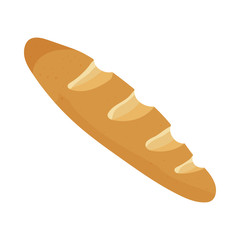 French baguette icon, cartoon style