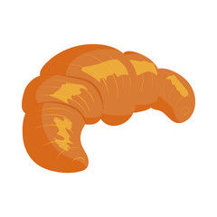 Croissant icon in cartoon style