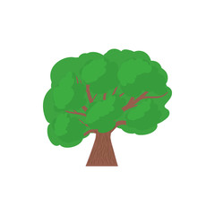 A tree with a spreading green crown icon