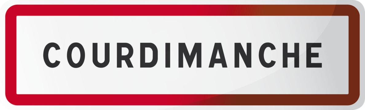 Panneau Courdimanche : Ville du Val d'Oise - 95 -  Ile de France