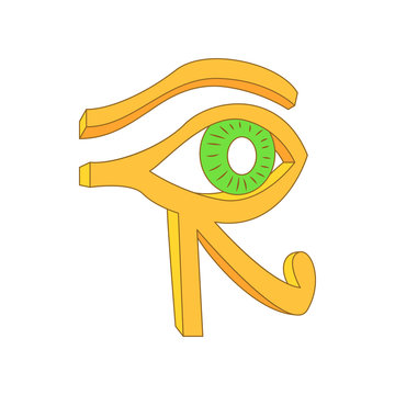Eye of Horus icon in cartoon style