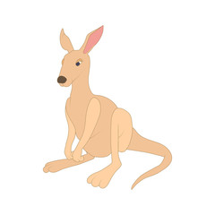 Kangaroo icon, cartoon style