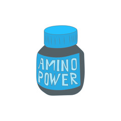 Amino acids icon, cartoon style