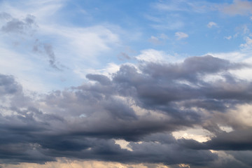 beautiful clouds against blue sky