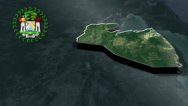 Corozal With Coat Of Arms Animation Map
Districts of Belize