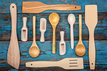 Set kitchen utensils. Accessories for cooking.