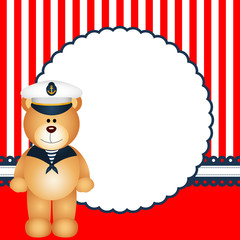 Sailor teddy bear background

