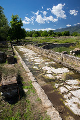 Ancient ruins in Dion, Greece.
