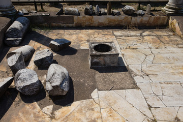 Ancient ruins in Dion, Greece.