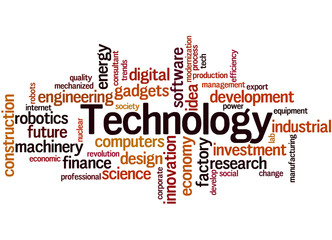 Fototapeta premium Technology, word cloud concept 8