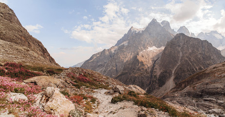 Mountain peaks in French Alps, Ecrins, France