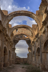 Ruinas del pueblo de Belchites destruido por los bombardeos de la guerra civil Española