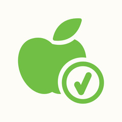 diet apple fitness healthy food green icon