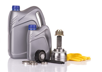 Image of dIfferent car parts, isolated on white