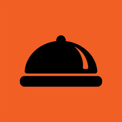 food dinning kitchen menu restaurant travel black icon simple on orange background