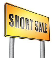 short sale road sign