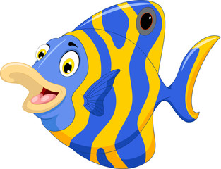 funny angel fish cartoon