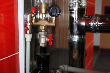 Heating system in a boiler room