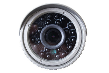 IP camera, security surveillance ip-cam isolated on white
